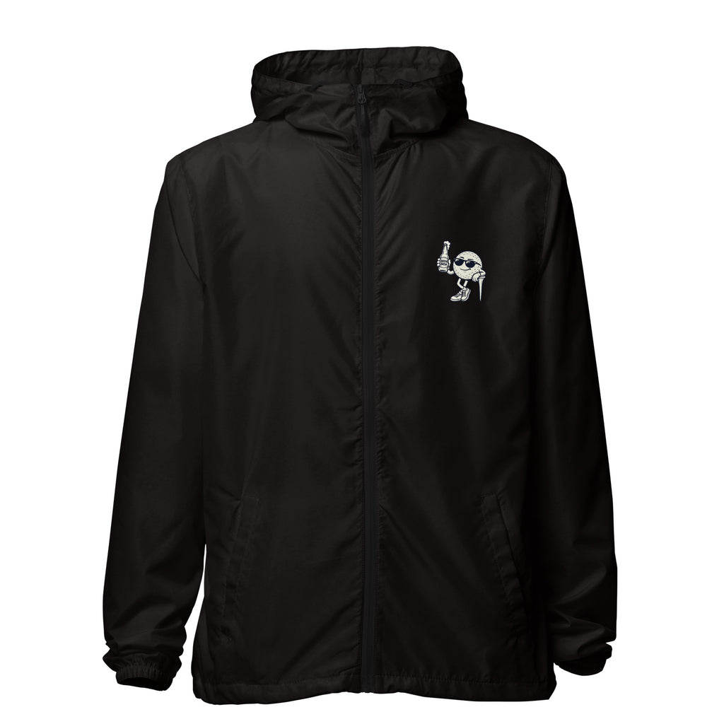 SUNNY DAZE WINDBREAKER JACKET, Black, front view [color:Black]